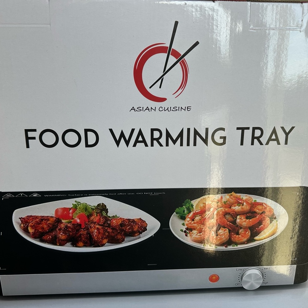 Black Food Warming Tray